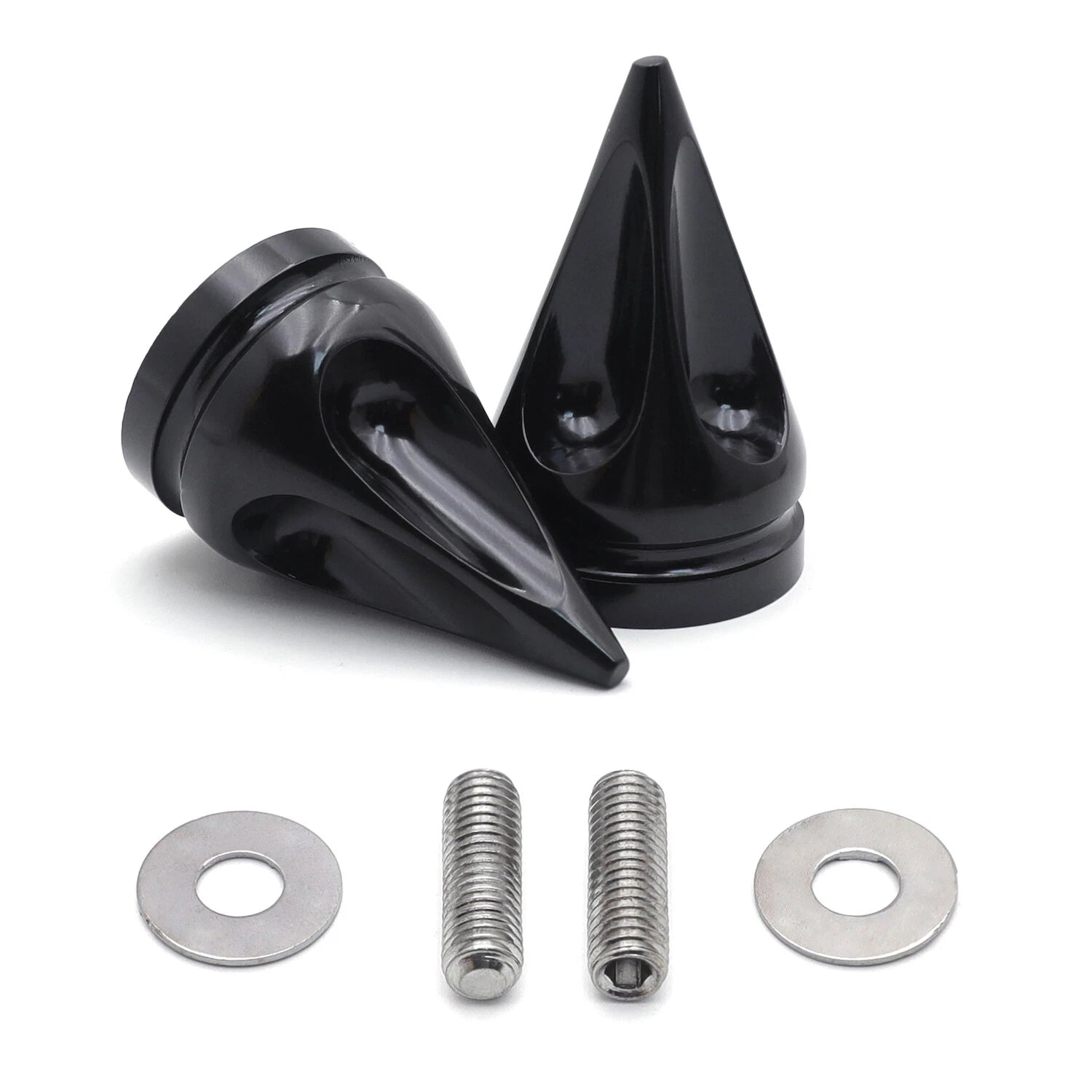 Pair Cone Handle Bar End for Kawasaki Ninja 250 500 ZX14 (1994–2007) Chrome
