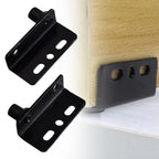 Set of 2 Pivot Hinges for Cabinet Doors (Black)