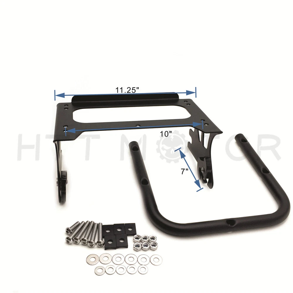 Detachable Luggage Rack for Harley Touring (1997–2008) - Flat Black