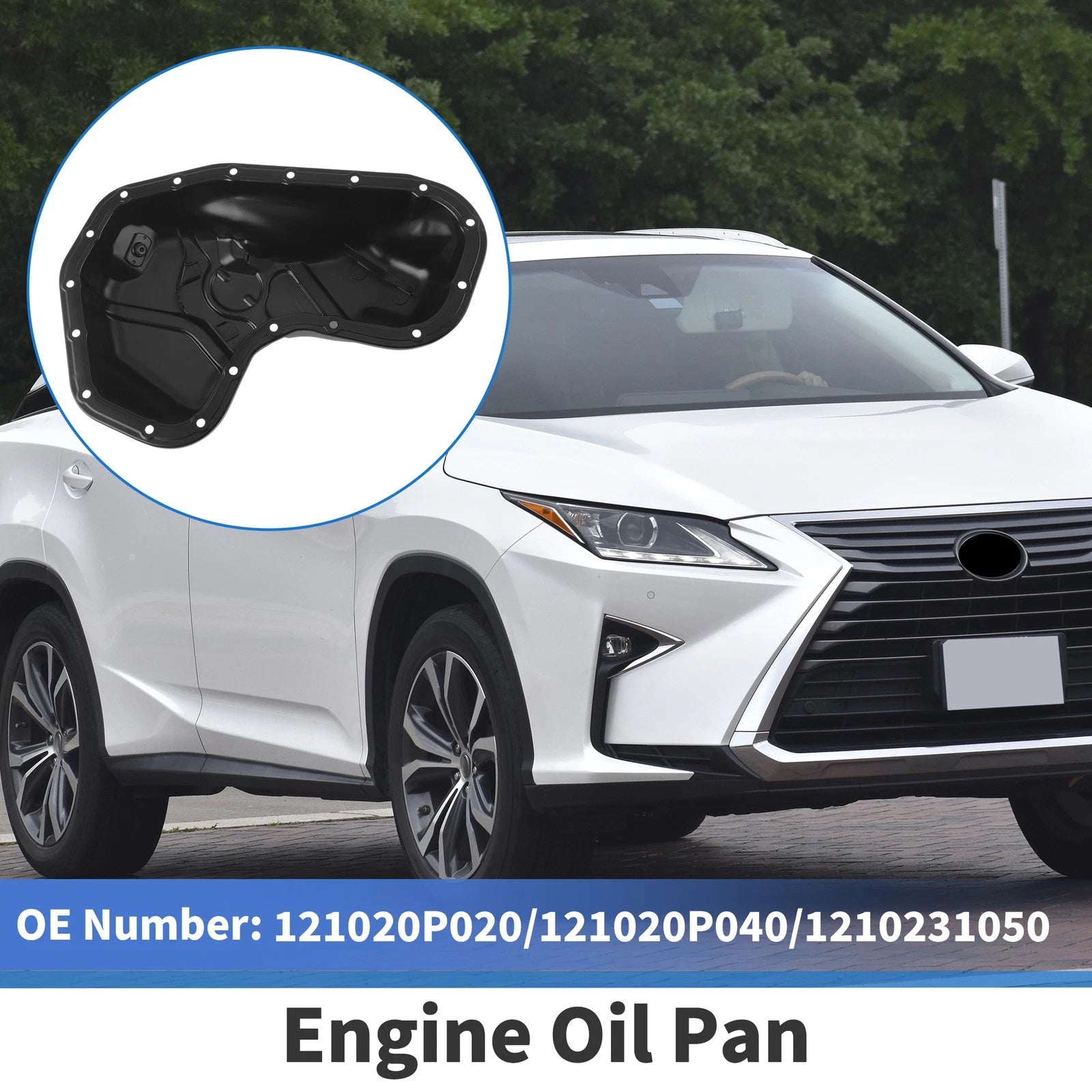 Engine Oil Pan for Lexus RX350 (2007–2015) No.121020P020 Aluminum Alloy Black