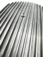 Air Cleaner Assembly Fully Polished Oval Aluminum Finned for Holley Carb (5-1/8")