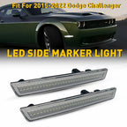 Front Bumper Side Marker Lamps for Dodge Challenger (2015–2022) - Clear Lens