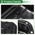 Engine Oil Pan for Dodge Ram 1500 1996-2001 - 1 x No.52118779AB, Iron Black