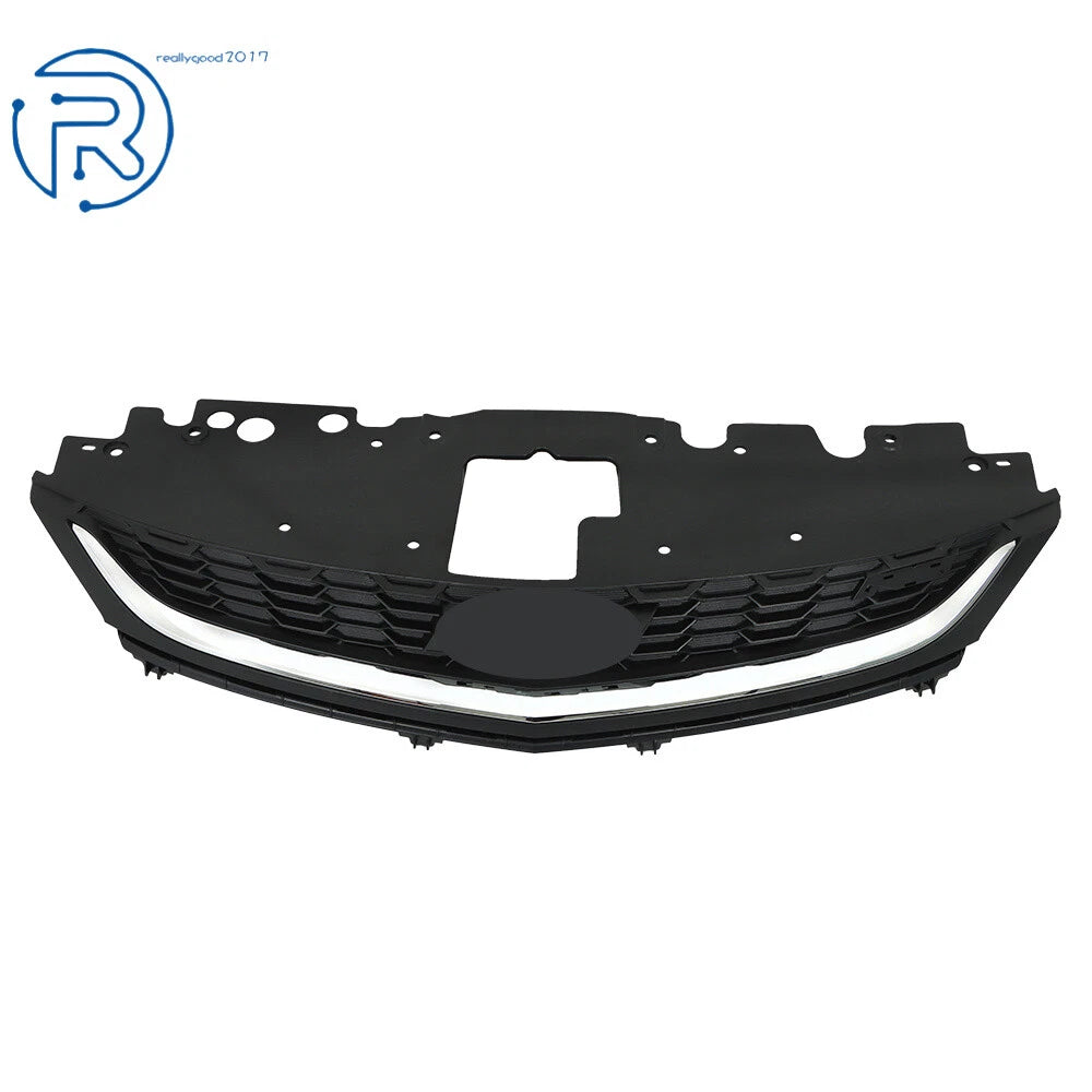 Front Upper Grille for Chevy Sonic (2017-2020) Matte Black Honeycomb Chrome