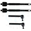 Set of 4 Front Inner & Outer Tie Rod Ends for Lexus RX330 Toyota Highlander (2004–2006)