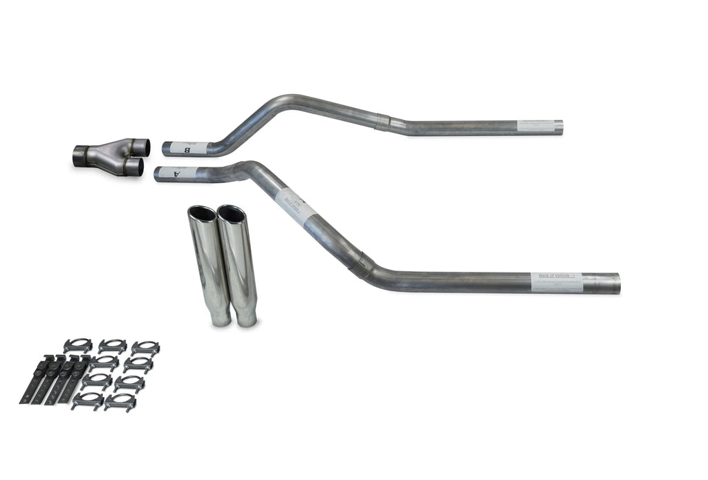Dual Exhaust Kit for GMC Jimmy (1992–1994) - 2.5" Y Pipe, Clamp-On Tips