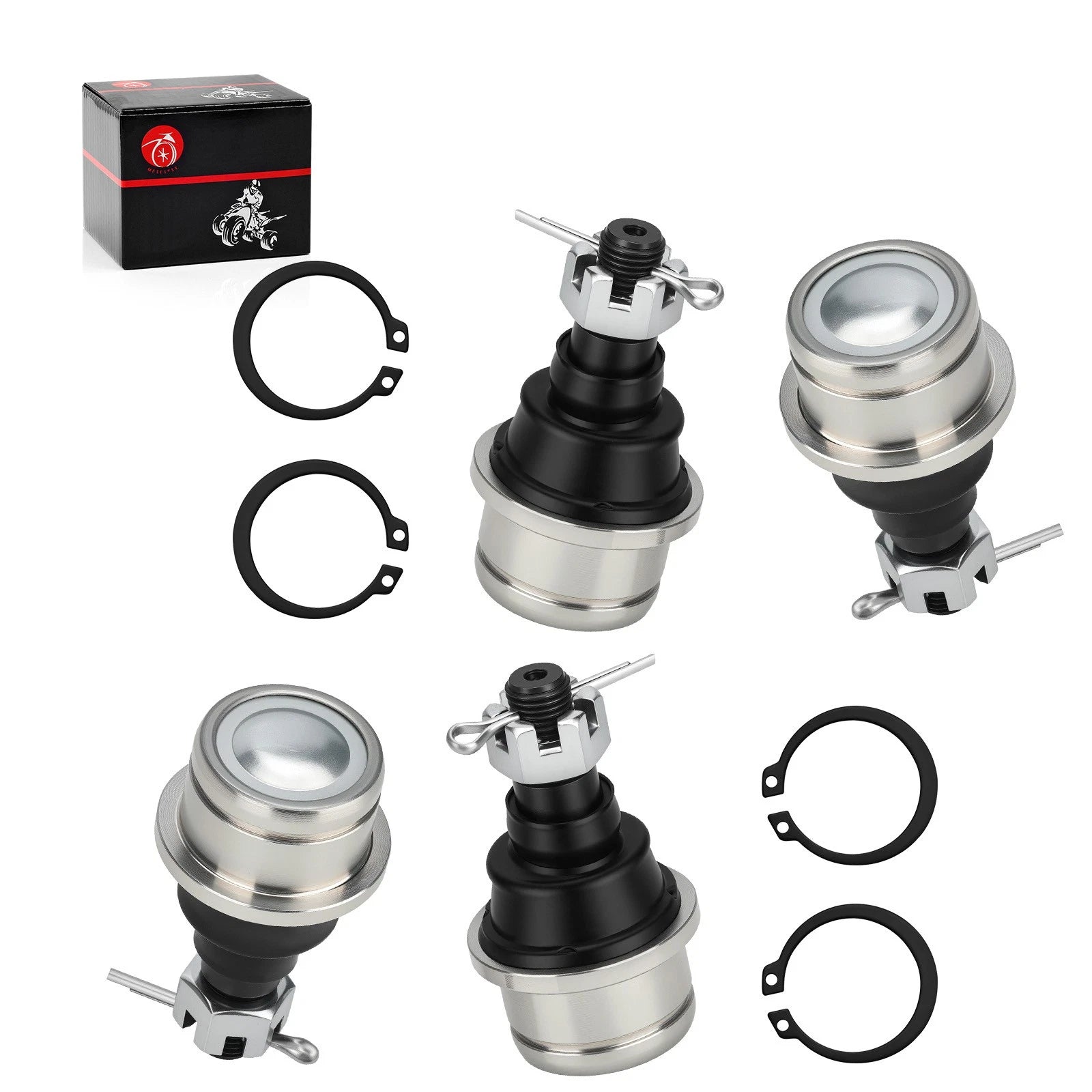 Set of 4 Upper & Lower Ball Joints for Honda Foreman Rubicon 500 (2001–2019)