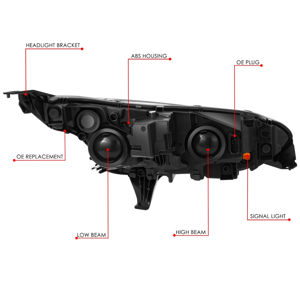 Driver Left Corner Light for Ford Transit Connect (2014–2018) OE Style Black Amber