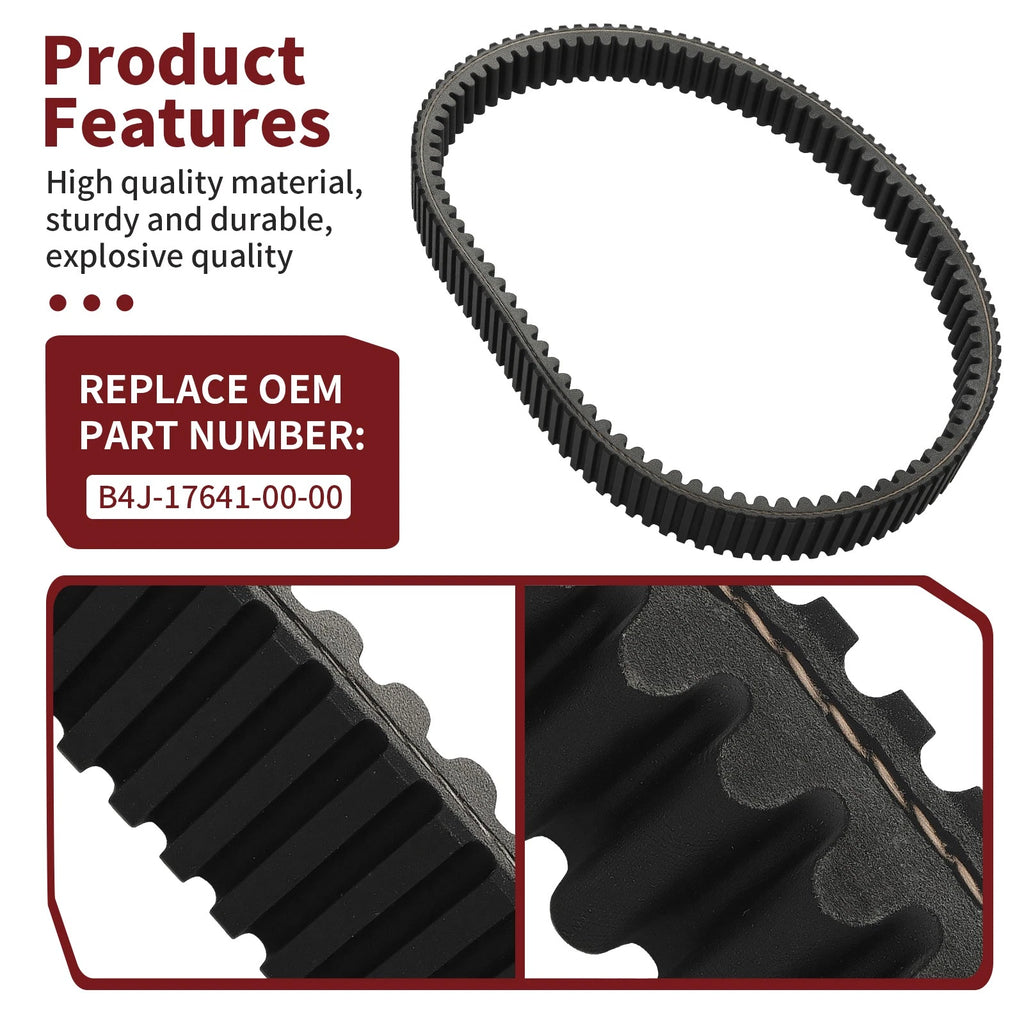 Clutch Drive Belt for Yamaha Wolverine RMAX4 RMAX2 1000 (2021–2024) B4J-17641-00-00