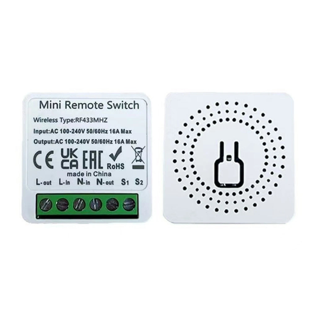 Wireless Remote Switch 16A RF433MHz for Fan and Lighting Control (100V-240V)