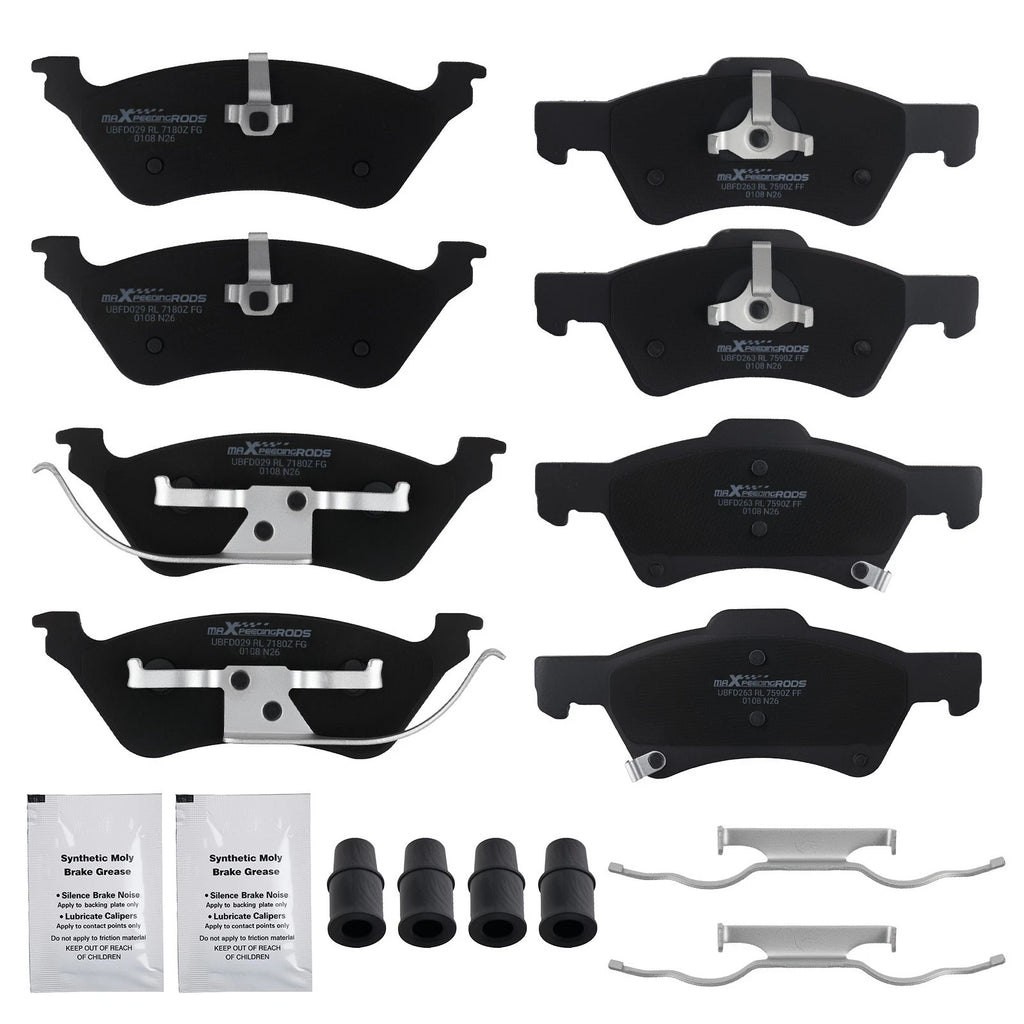 Front & Rear Ceramic Brake Pads Kit for Dodge Caravan (2001–2007)