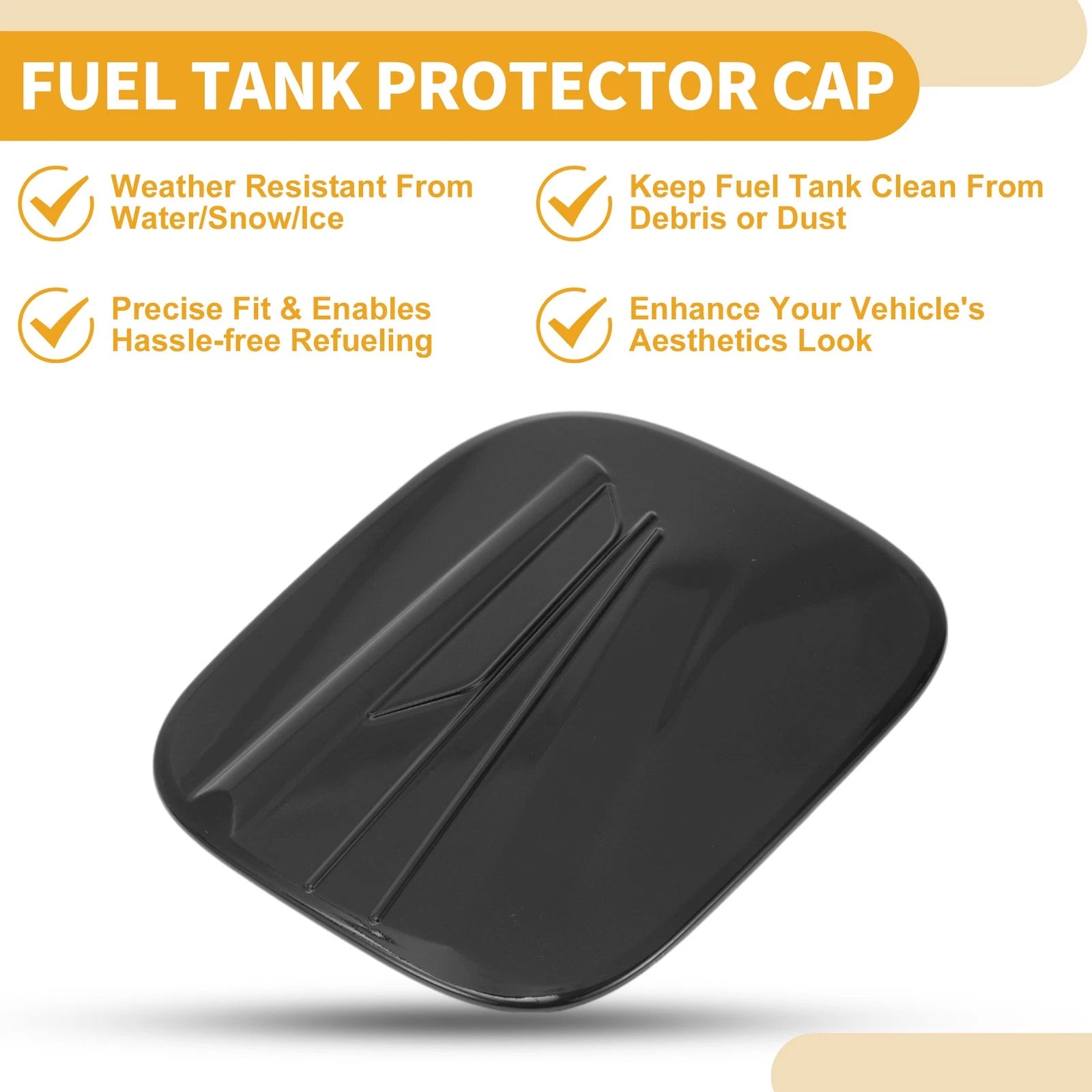 Fuel Tank Door Cap for Toyota Highlander (2022–2025) Glossy Black