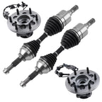 4X Front CV Axles Wheel Bearing Hub 4WD for GMC Canyon Chevrolet Colorado (2004–2008)