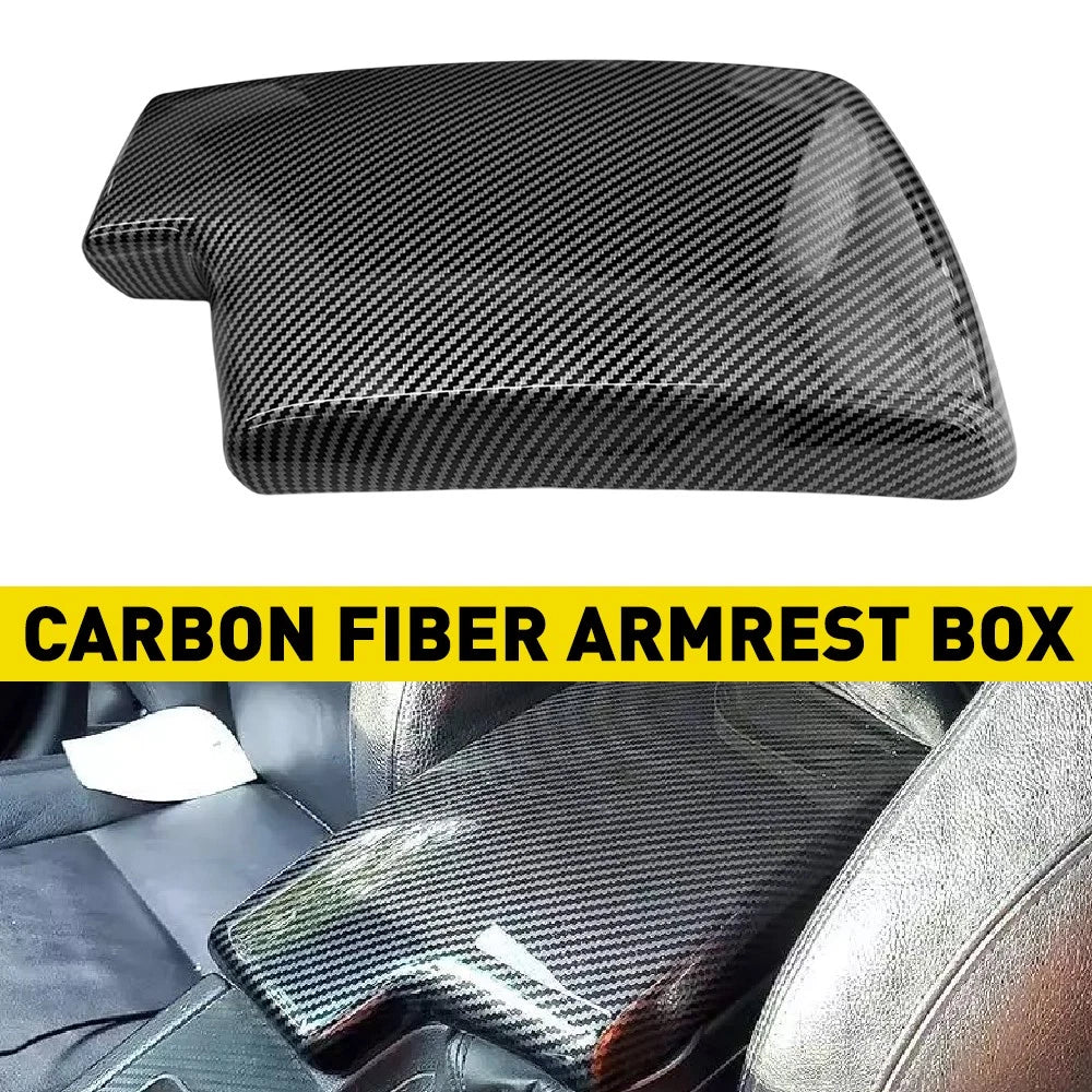 Carbon Fiber Console Armrest Box Panel Cover for BMW 3-Series E90 (2005–2012)