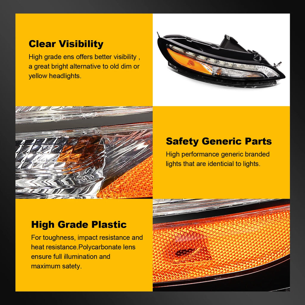 Headlamp Pair for Jeep Cherokee (2014–2018)