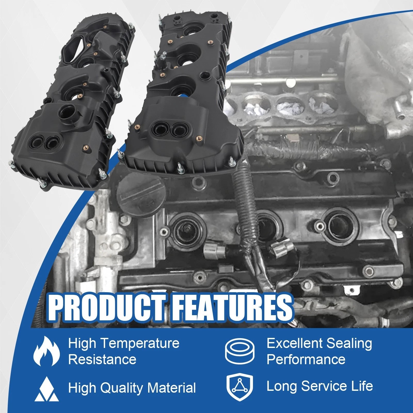 2 Valve Covers Set for Ford F-150 (2013–2016) & Expedition (2015–2017) 3.5L Turbo