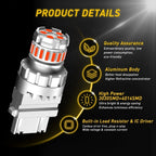 Set of 2 3157 64SMD LED Reverse Tail Brake Light Bulbs for Make Model