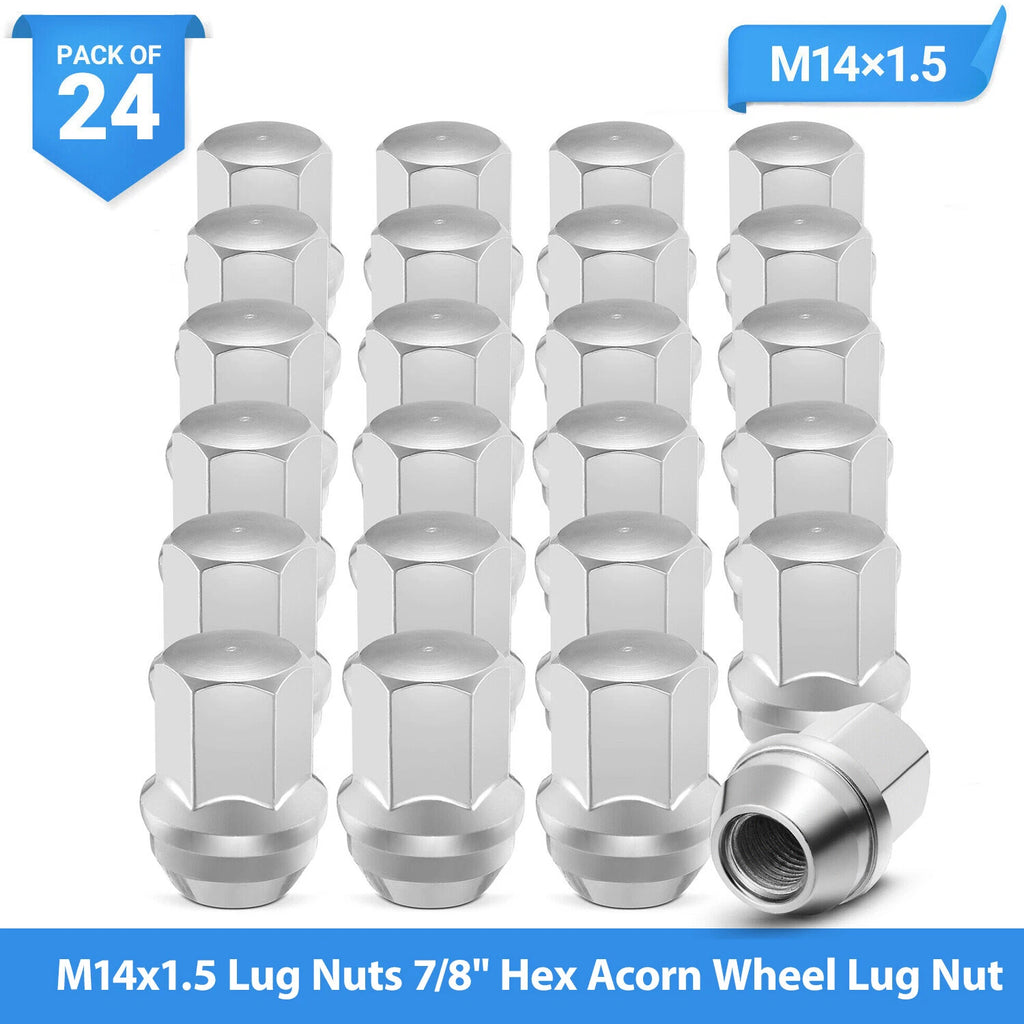 Chrome Lug Nuts for Chevrolet (2008–2024) Cadillac Escalade (M14x1.5)