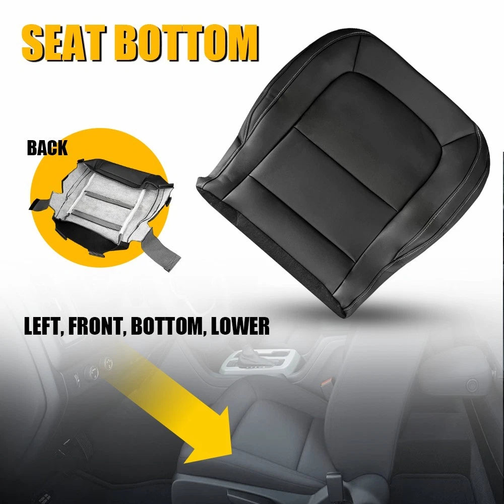 Lower Seat Cover for Chevrolet Colorado ZR2 (2015–2022) Black Microfiber Leather