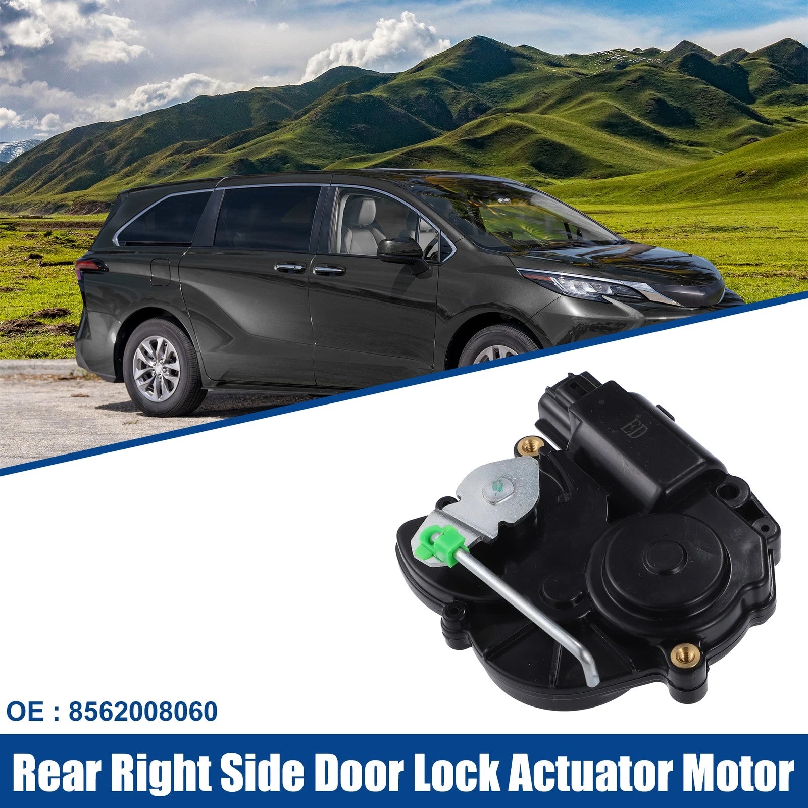 Rear Right Side Sliding Door Lock Actuator for Toyota Sienna (2011–2020) No. 8562008060