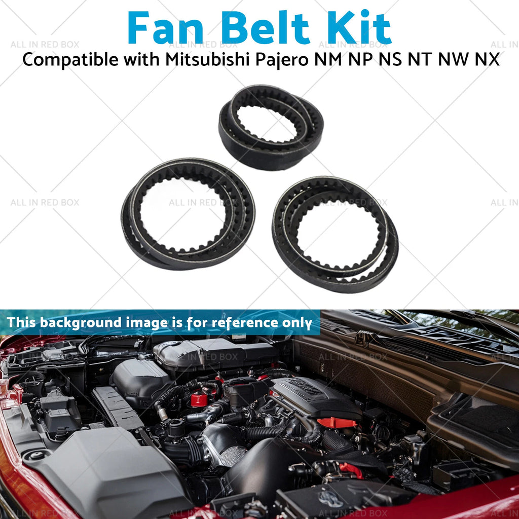Fan Belt Kit for Mitsubishi Pajero NM NP NS NT NW NX (2000–2006) 13A0915