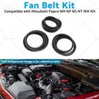 Fan Belt Kit for Mitsubishi Pajero NM NP NS NT NW NX (2000–2006) 13A0915