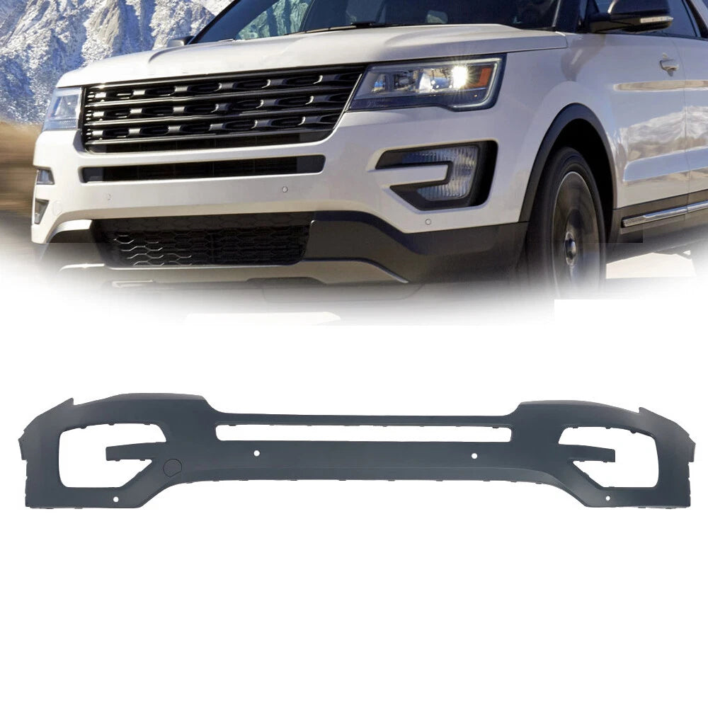 Primered Front Bumper for Ford Explorer (2016–2017) with 4 Park Sensor Holes