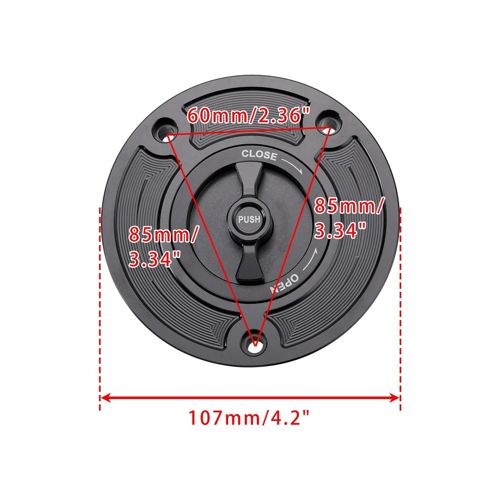 Quick-Turn Fuel Gas Cap for Suzuki GSX GSF 650 1250 GSX1300R Hayabusa (2000–2023)
