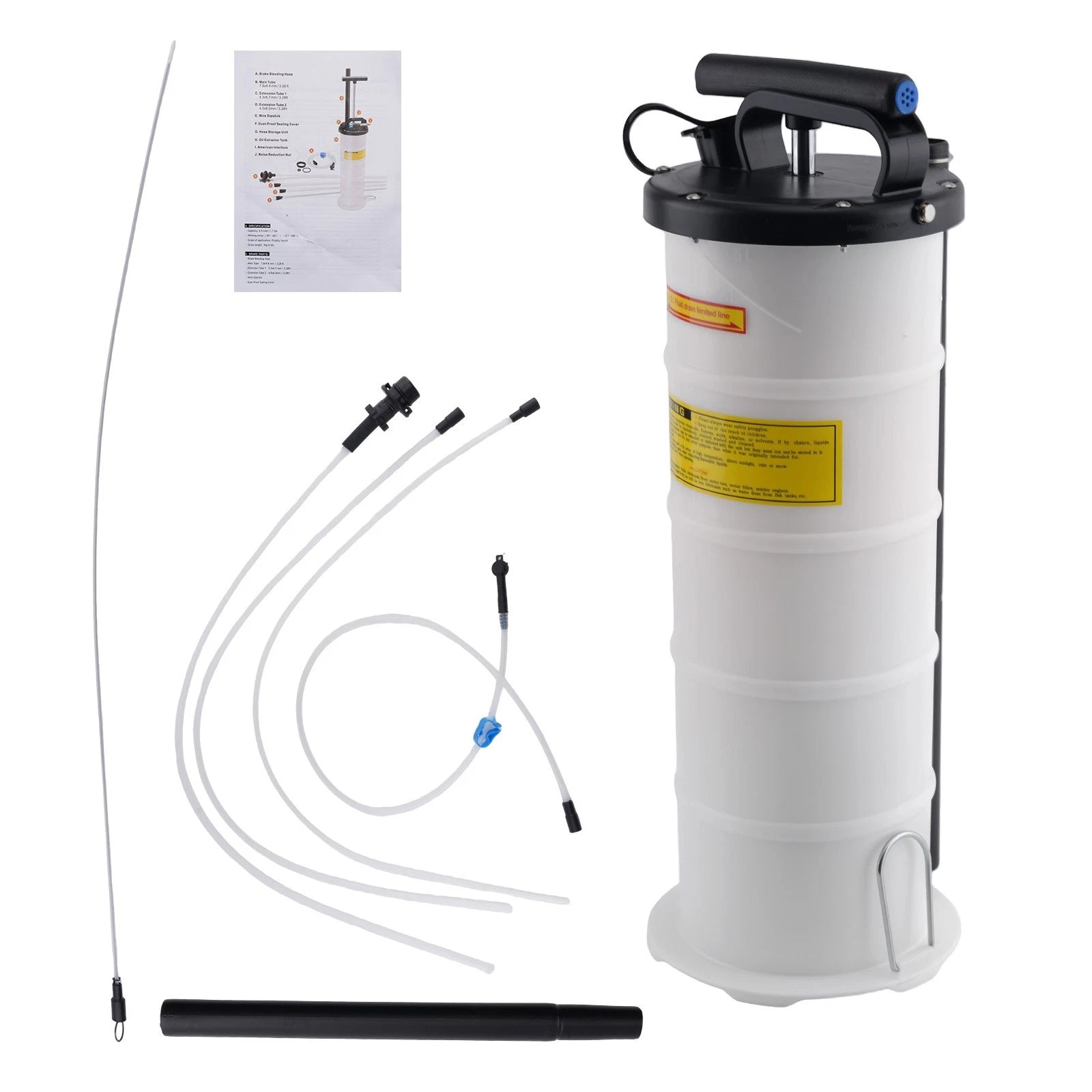 Fluid Extractor Pump for Manual Oil Transfer Tool PP Multi-Tube (39.3in)