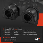 2X Rear Sway Bar Bushings for Jeep Wrangler JL JK (2007–2018)