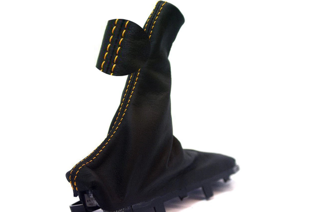 E Brake Boot for Ford Mustang (2015–2019) Yellow Stitch
