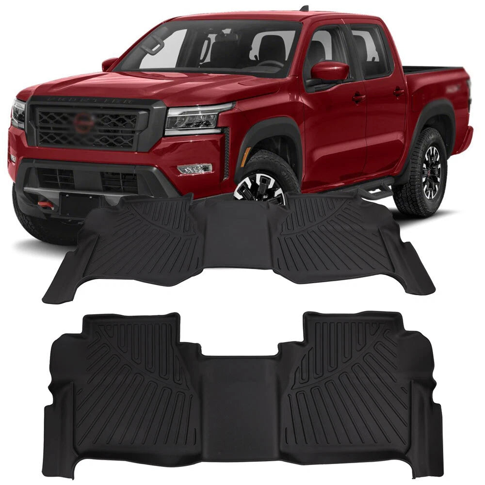 All Weather TPE Floor Mats for Nissan Frontier Crew Cab (2022–2024)