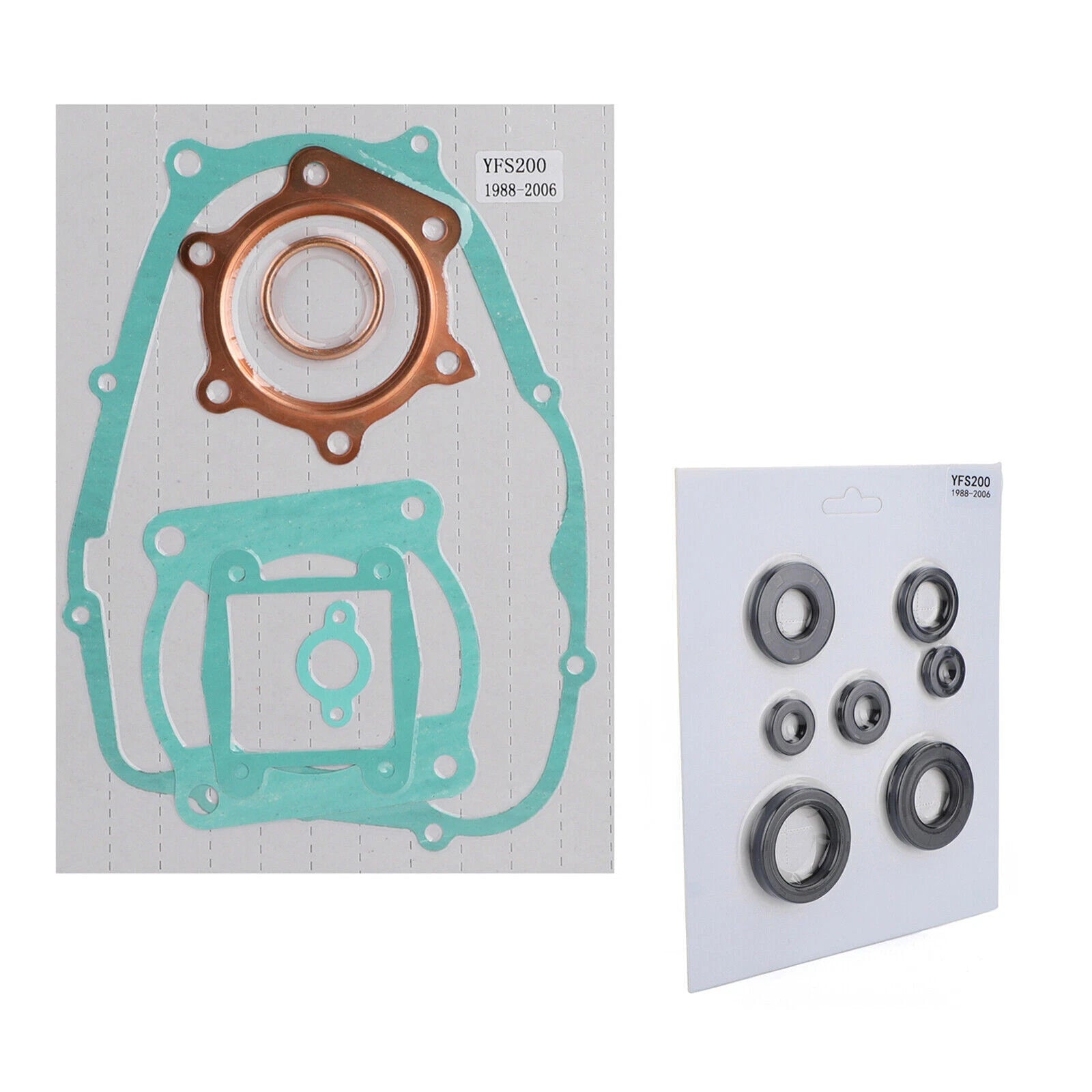 Complete Engine Gasket Kit Set w/Oil Seals for Yamaha Blaster YFS200 (1988–2006)