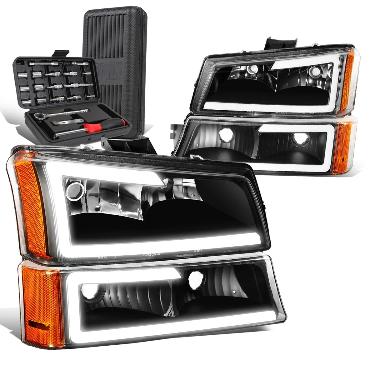 LED Bar Headlight Bumper Lamp for Chevy Avalanche (2003–2007)