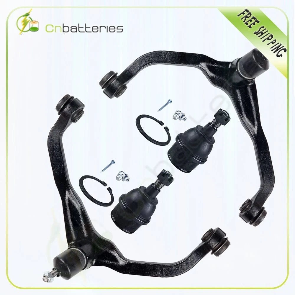 Set of 4 Front Upper Control Arms + Lower Ball Joints for Dodge Nitro (2007–2011)