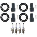 Set of 4 Denso Double Platinum Spark Plugs & Coil Boots for Celica Corolla Yaris (L4)