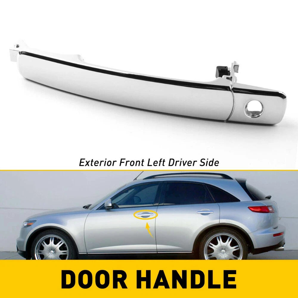 Chrome Front Left Outside Door Handle for Nissan Murano Rogue (2003–Up)