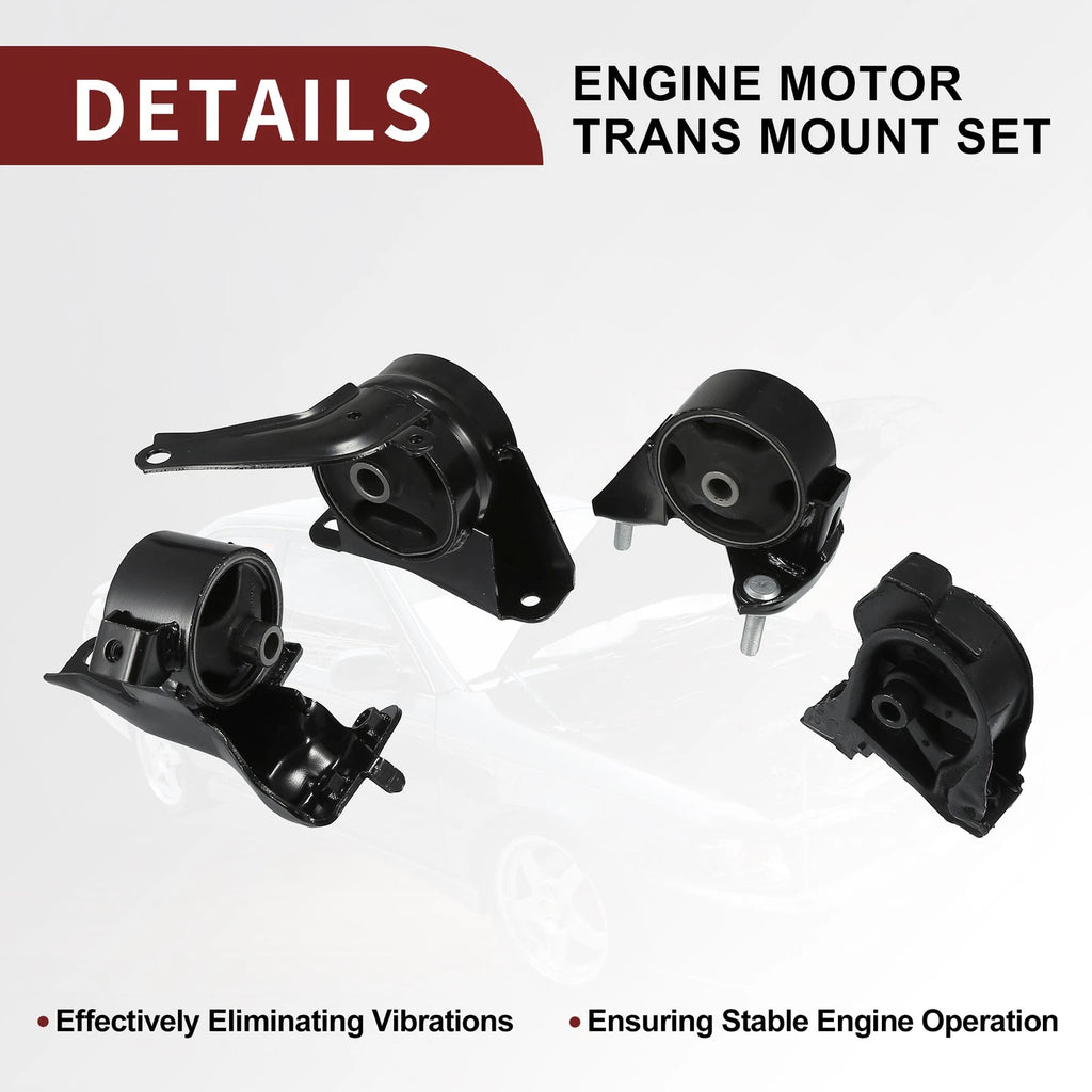 Engine Motor Trans Mount Set for Toyota Corolla L4 1.6L (1993–1997)