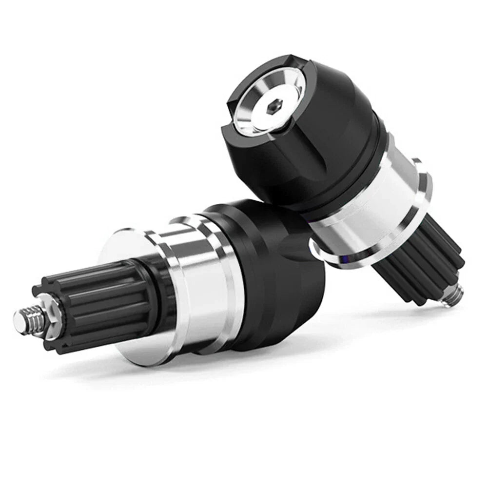 CNC Aluminum Handlebar Grips Bar End Cap Plugs for Motorcycle ATVs Silver