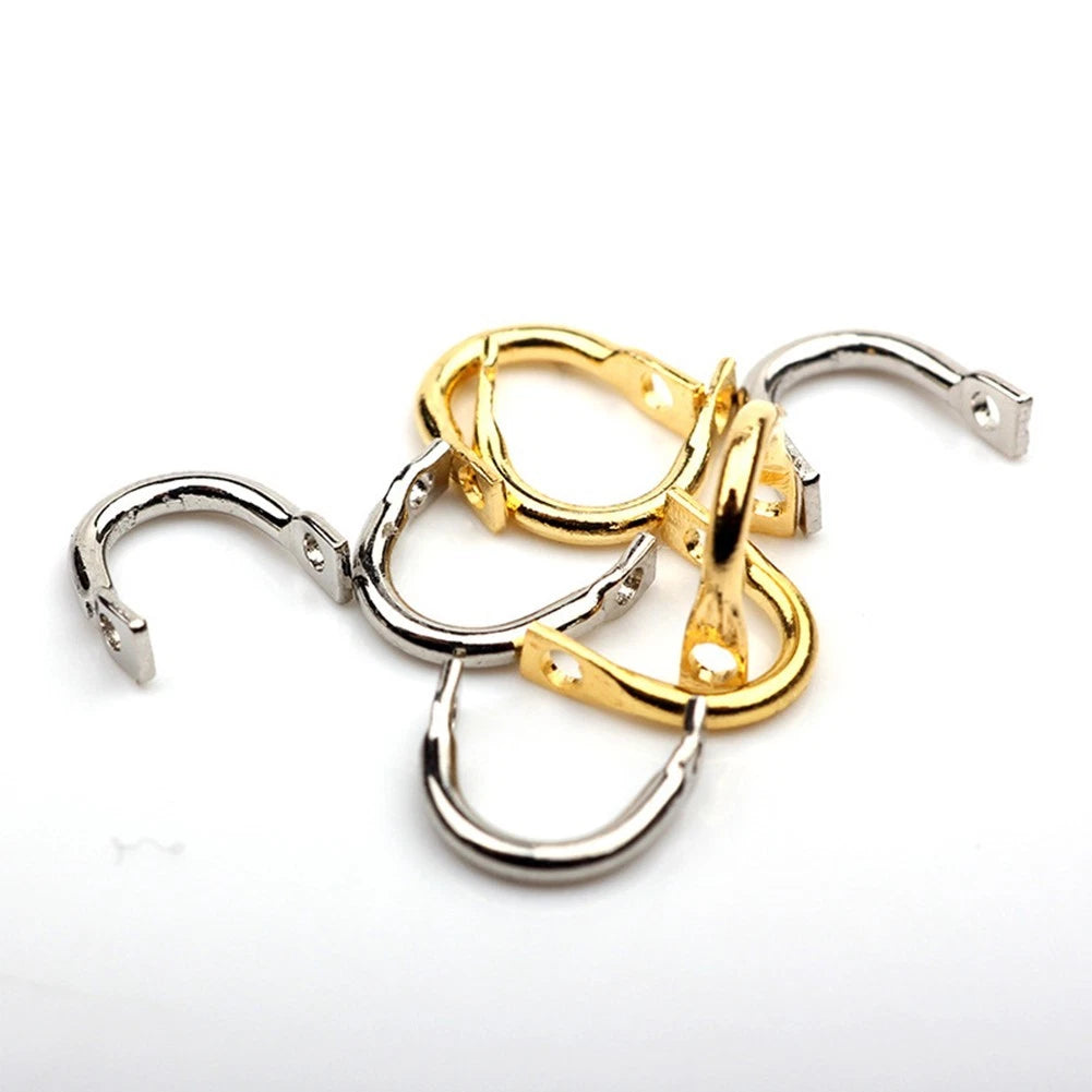 50pcs U Shaped Brass Fishing Spinner Buckle Rings 6x6mm DIY Accessories