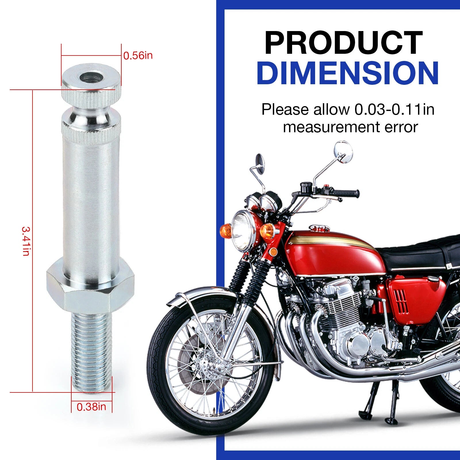 Front Turn Signal Stem Stalk Blinker for Honda CB350F (1972) / CL125A SS125 (1968)