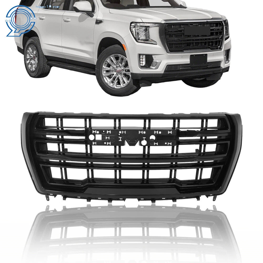 Gloss Black Front Bumper Grille for GMC Yukon SLT XL (2021–2023)