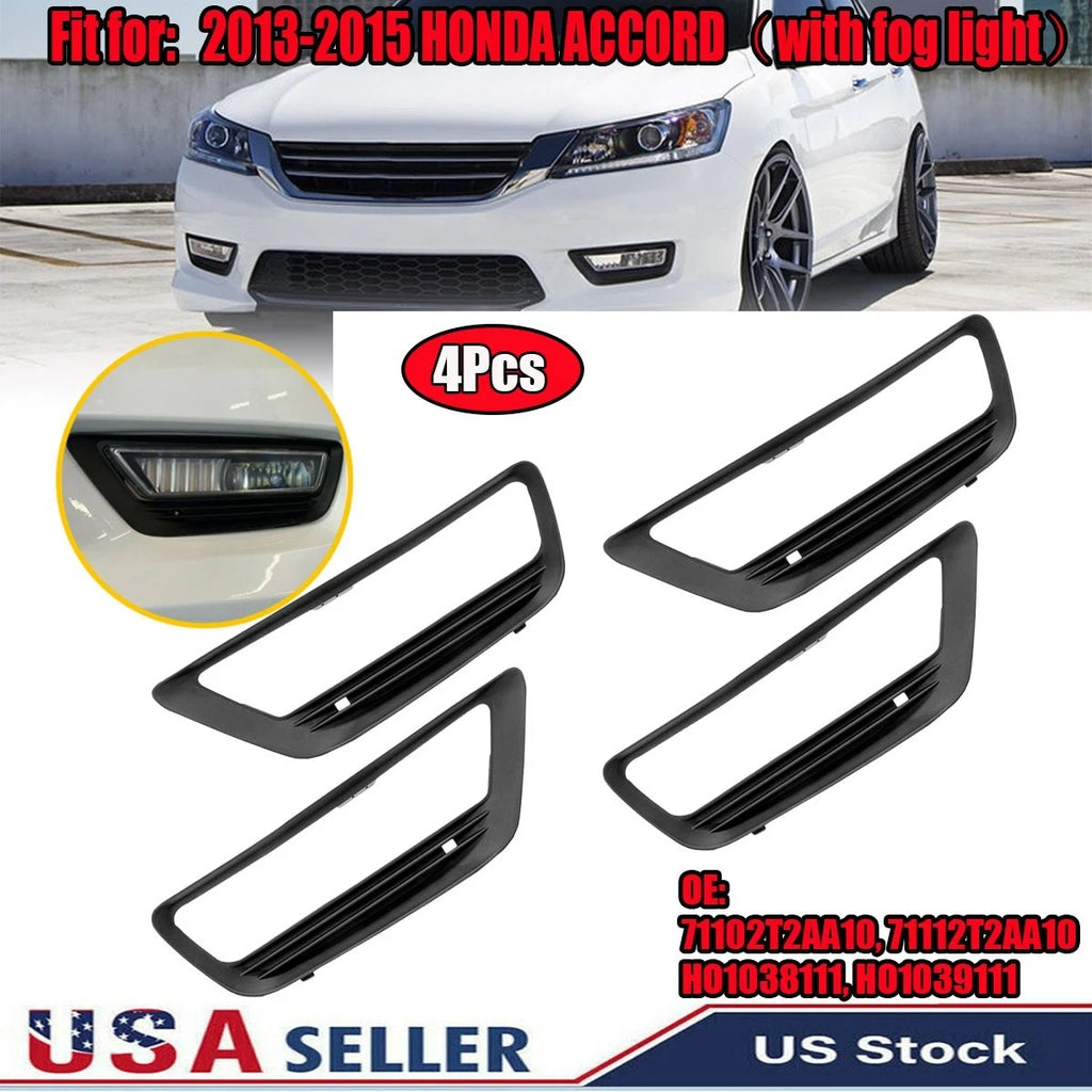 Set of 4 Fog Light Covers for Honda Accord Sedan (2013–2015)