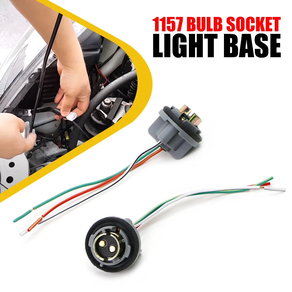 Universal 1157 Female Socket Pigtail Wire Harness for Brake Light Repair