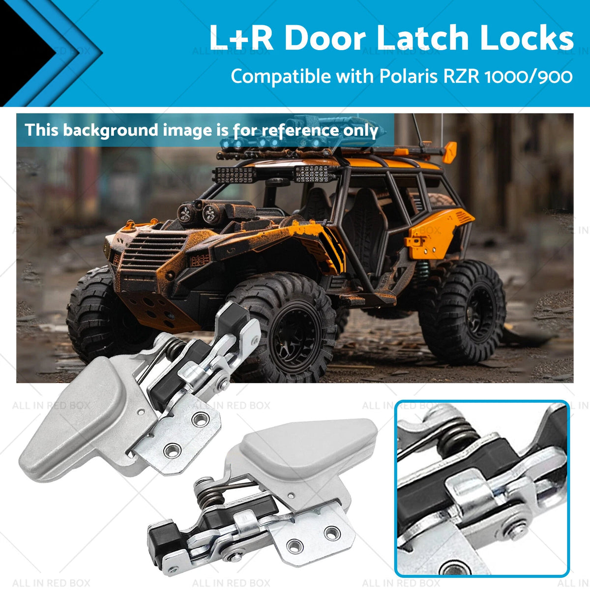 Set of 2 Door Latch Locks for Polaris RZR 900 1000 Turbo RS1 (2016–2021)