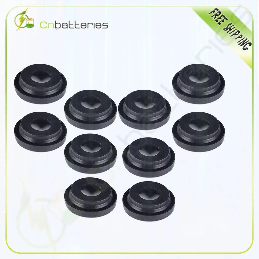 Pack of 10 Flush Mount Rubber Grommet & Pigtail for Trailer Light (2")