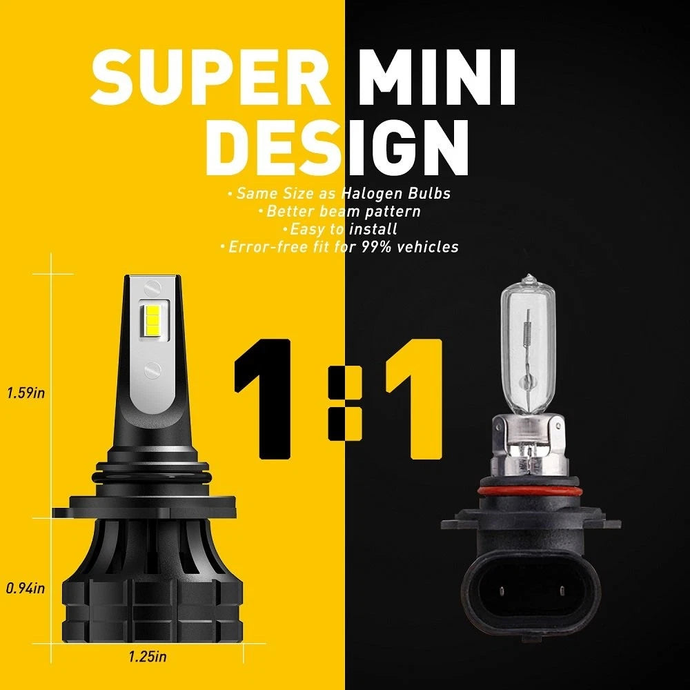 8x 9005 9006 LED Headlight Kit Bulbs for Hi Low Beam (6000K)