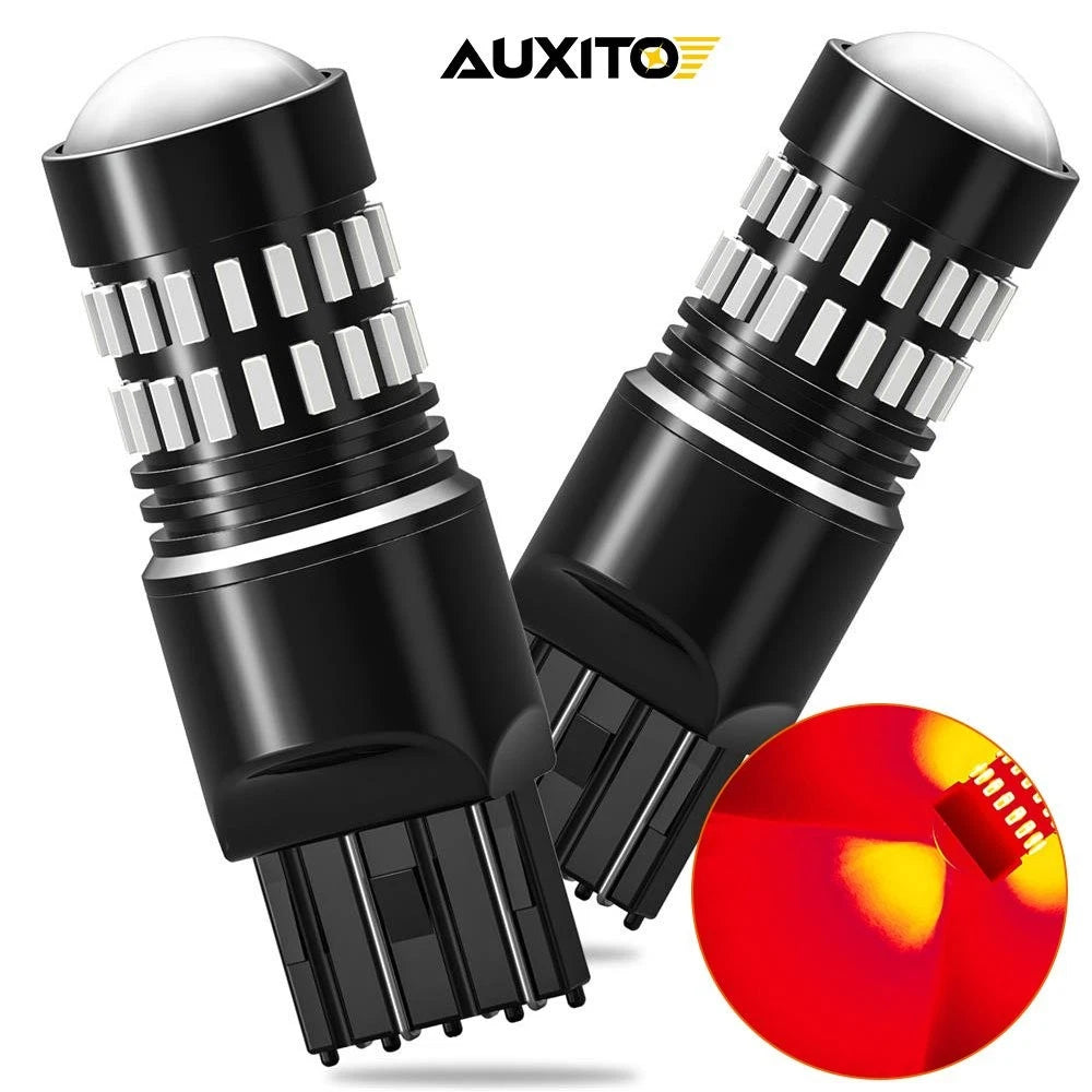 Set of 2 3157 3057 4057R Red LED Tail Light Brake Bulbs for Ford F-150 (1996–2017)