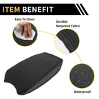 Console Lid Armrest Cover for Toyota Tacoma (Microfiber Leather, Beige)