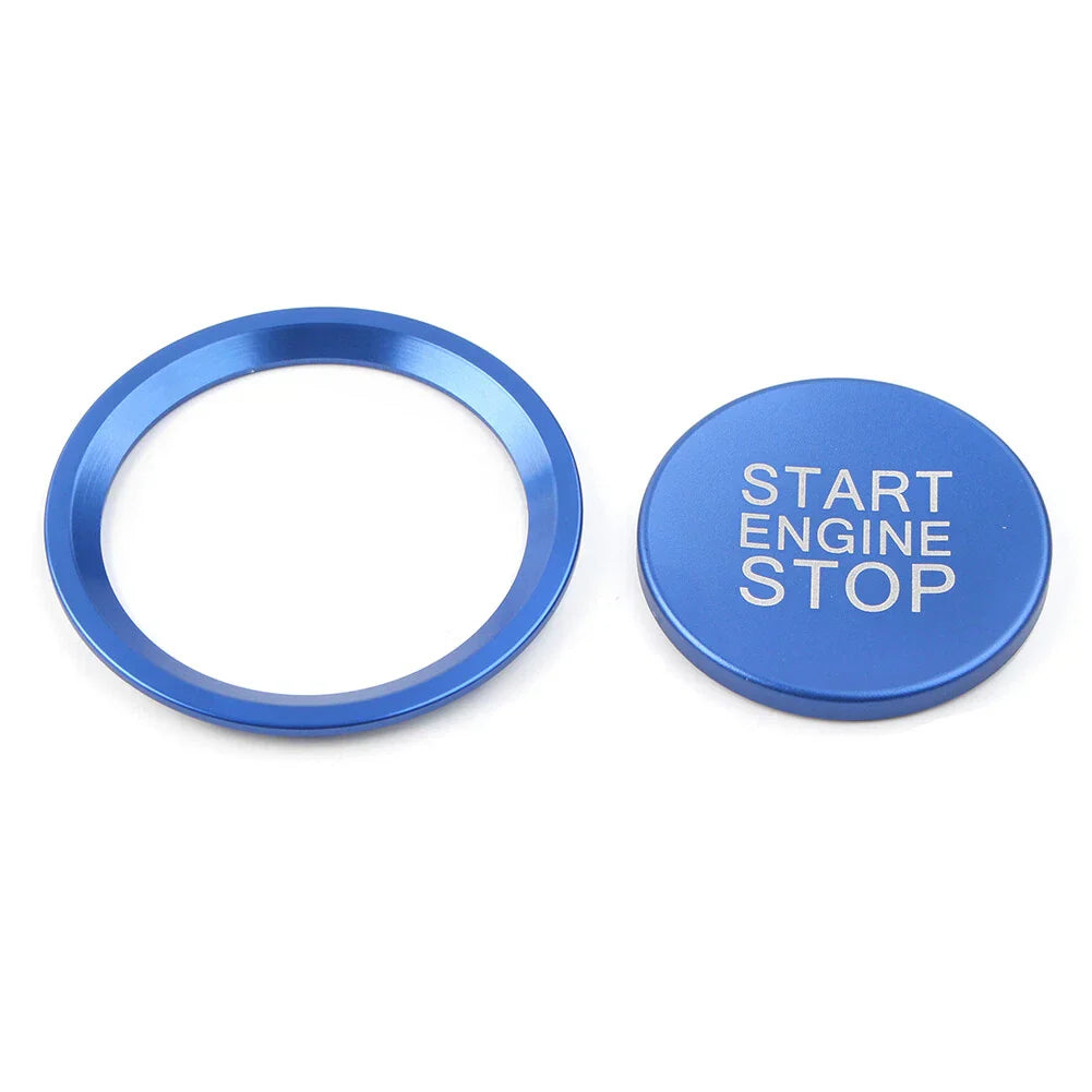Blue Engine Start Button Decorative Ring Cover for Audi A4L A5 A6L A7 A8